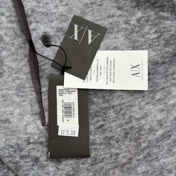 Armani Exchange Grey Pullover Sweatshirt w/ Wings Mens XXL - Picture 6 of 15